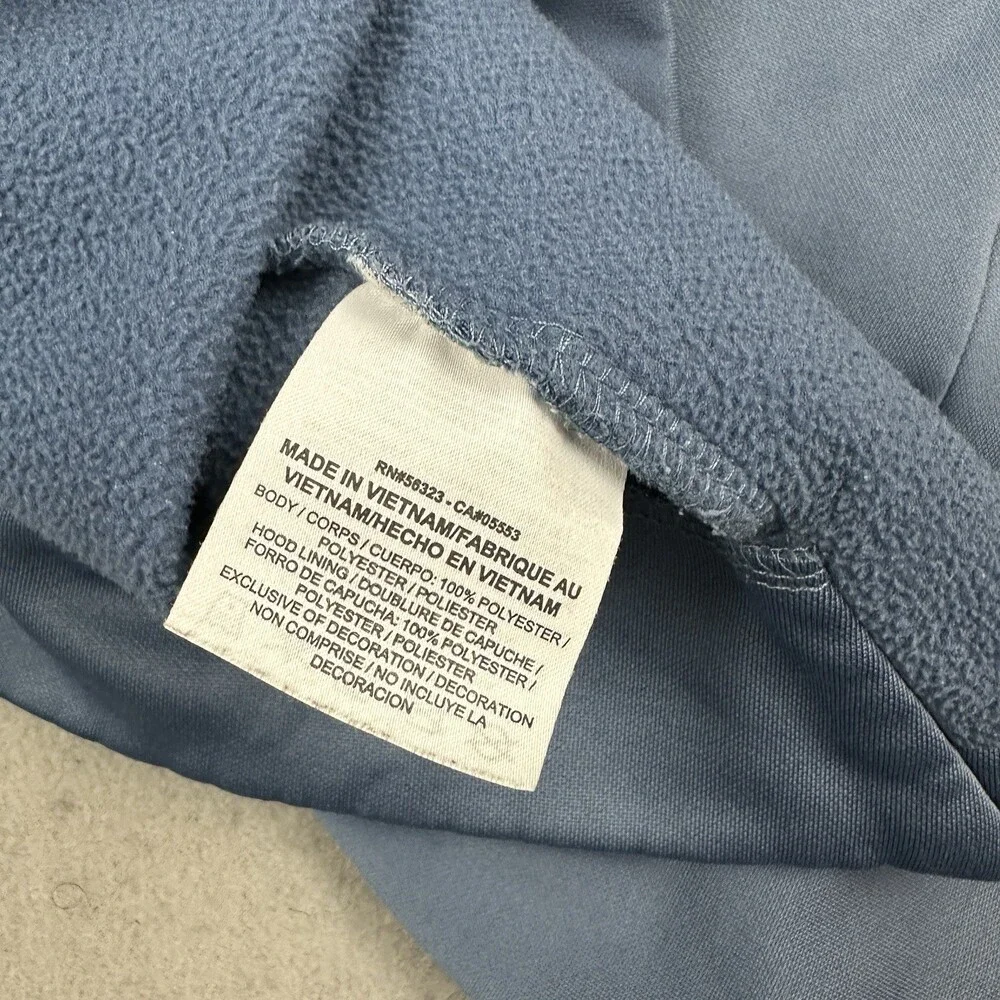 Nike Hoodie Men Medium Blue Soid Big Swoosh Pullover Sweatshirt Pocket M *
